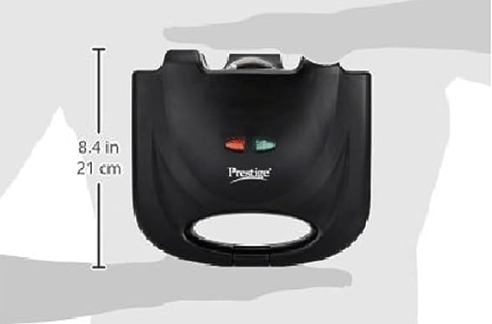 Prestige PSMFB 800 W Sandwich Toaster with sandwich plates|Makes multi-layered sandwiches|Black|1 year warranty - Image 3
